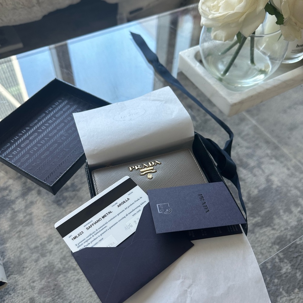 SOLD: Prada Small Saffiano Leather Wallet